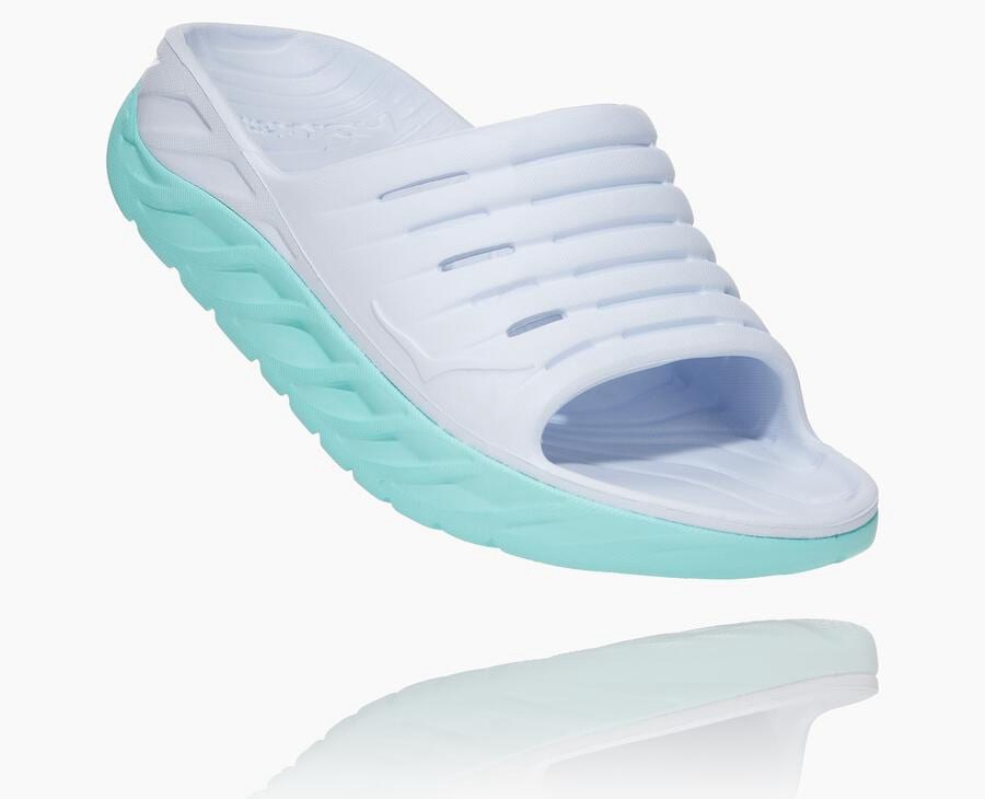 Claquette Hoka One One Ora Recovery Femme - Blanche/Bleu - RGP-973840